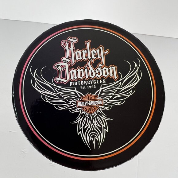 NWT Harley-Davidson Pinstripe Gift Set Pilsner Glass & Embossed Leather Coasters - Picture 8 of 15